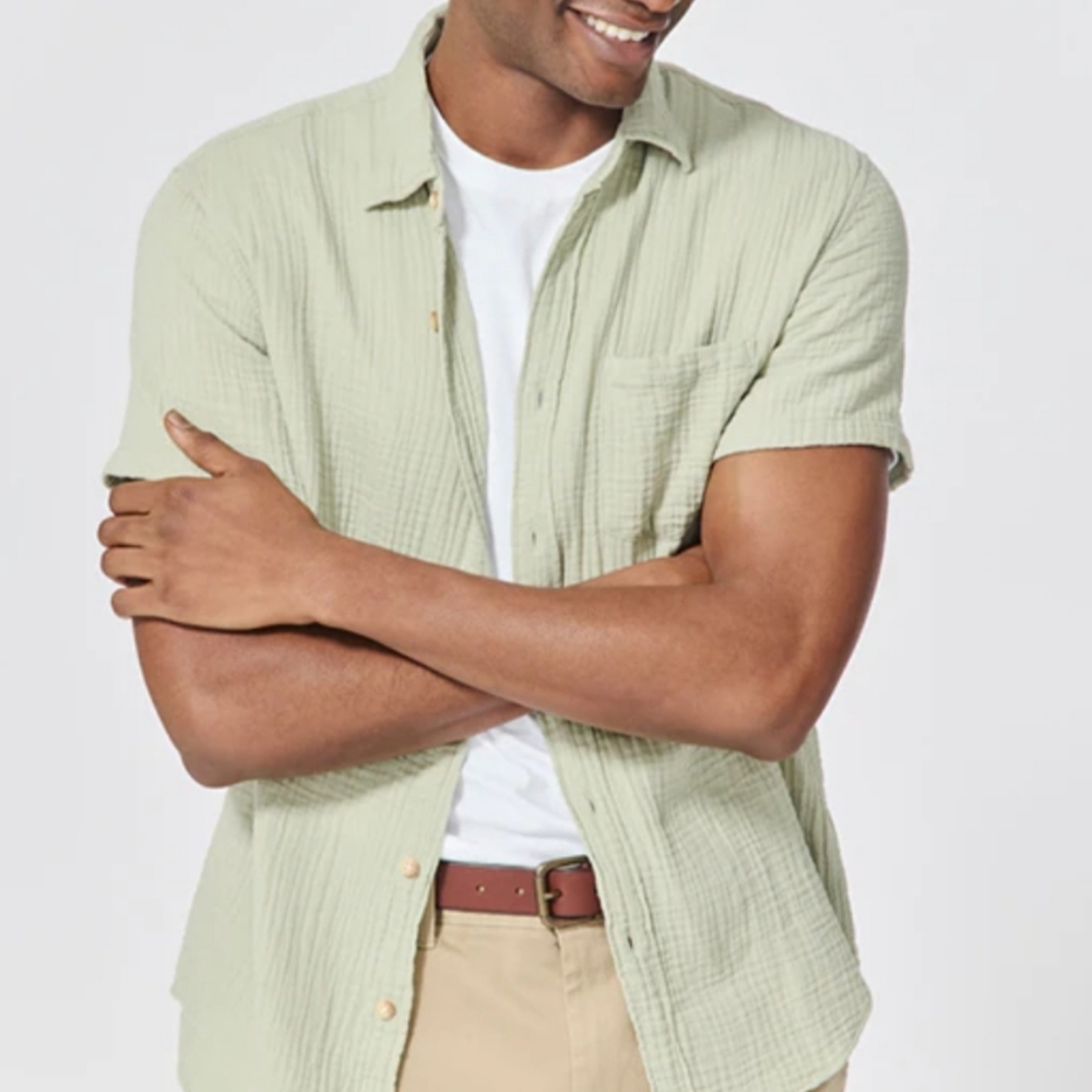 J. Crew Lightweight Gauzy Shirt Green Small